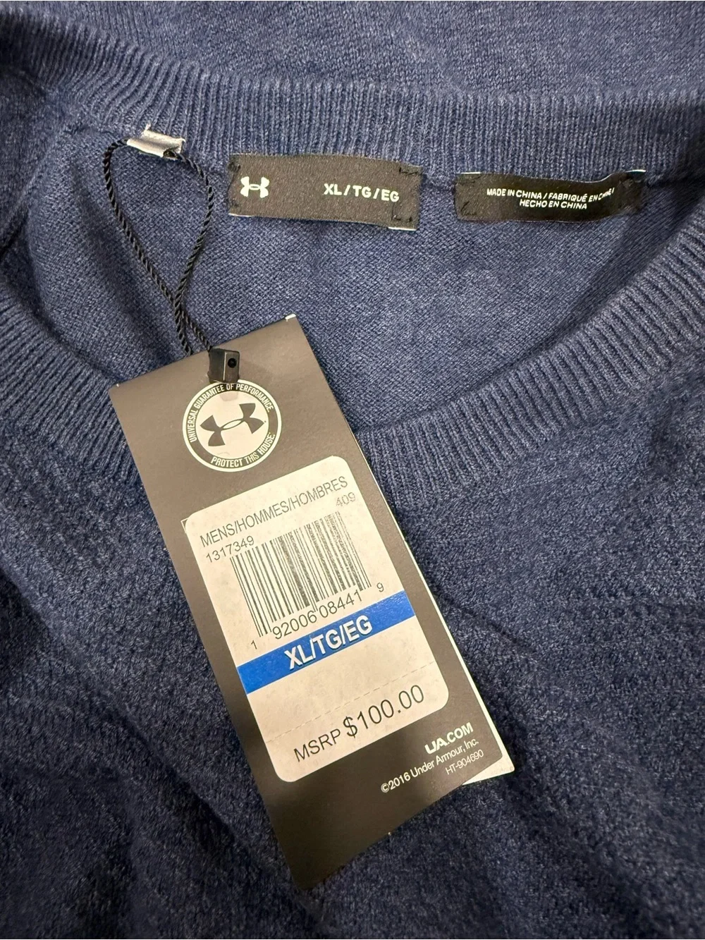 Under Armour Navy Crew Pullover Sweater